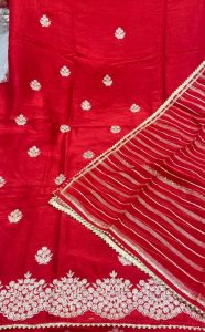 Khadi Silk Fabric Mehroon Colour Party Wear Suit