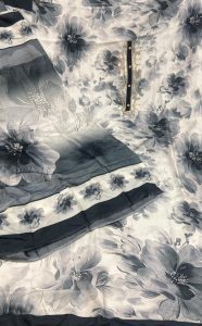 Woolen Fabric Black Colour Printed Casual Wear Wear