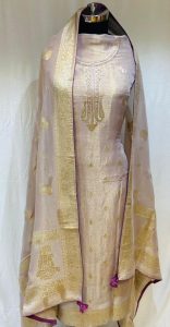 Shimmer Fabric Onion Pink Designer Party Wear Suit