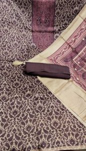 Crape  Fabric Wine Casual Wear Suit