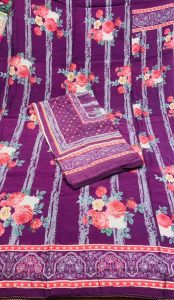 Masleen fabric Wine colour casual wear suit