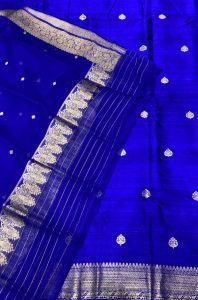 Fabric Pure khadi Royal blue Colour Party wear suit