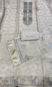 Shimmer Fabric Golden Party Wear Suit