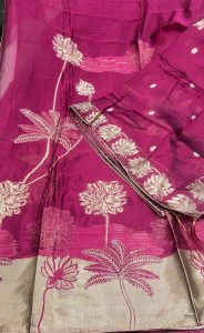 Silk Fabric Majanta  Colour Lovely Designer Suit