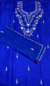 Khadi Fabric Royal Blue Lovely Designer Suit