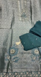 Shimmer Fabric  Sage Green  Party Wear Suit