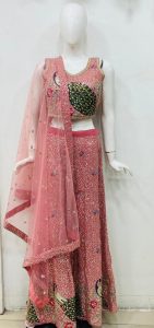 Silk Fabric Onion pink colour Readymade Palazo With short Blouse dress