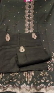 Woolen Fabric Mehndi colour casual wear suit