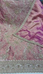 Shimmer Fabric Gajri colour party wear suit