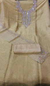Khim khan Fabric Golden Colour Party Wear suit