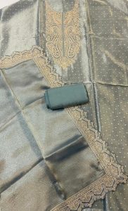 Shimmer fabric Grey Colour  Attractive Casual Wear Suit