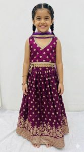 Banarasi Fabric Wine Colour Designer Readymade Lehenga Choli