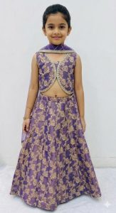 Banarasi Fabric Purple Colour Designer Lehenga Choli