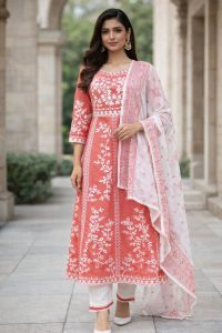 Readymade trouser with A line kurti, Cotton fabric