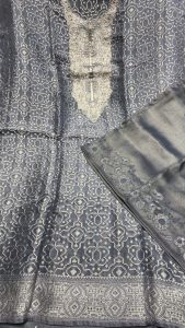 Unstiched Suit, Grey colour,Shimmer fabric
