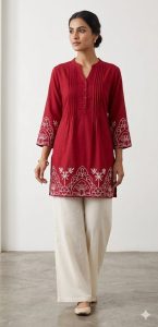 Readymade Coored set, Ryon Cotton fabric, Maroon fabric