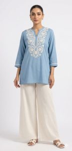 Readymade Coored set, Sky blue Colour,Ryon fabric